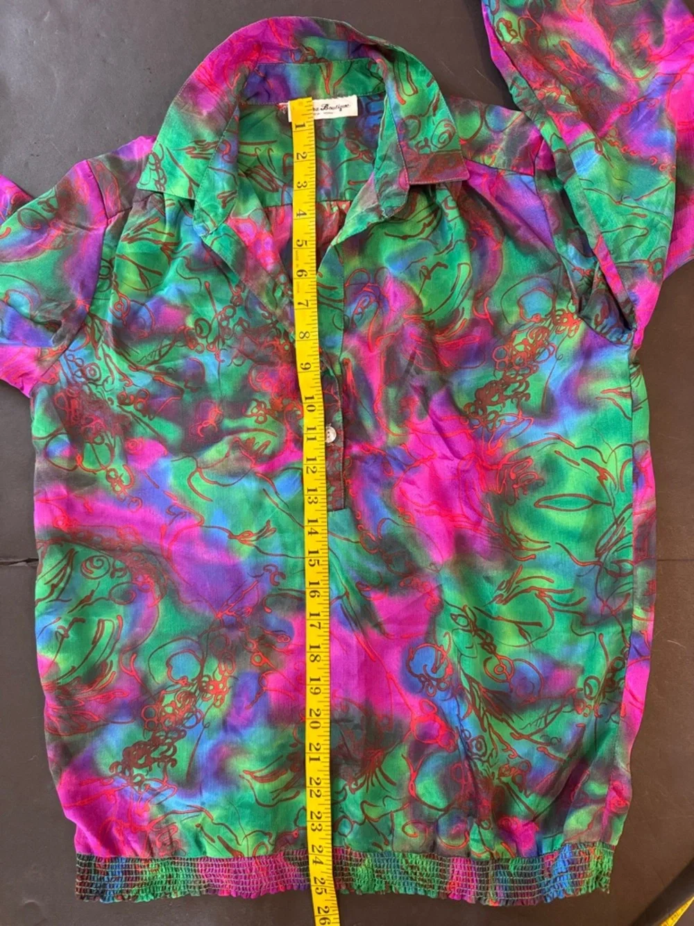 Abstract Vintage 80s Pull Over Long Sleeve Top_12